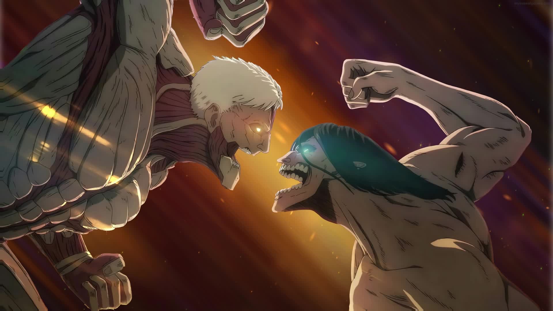 PC Animated Eren vs Armored Titan Anime Live Wallpaper