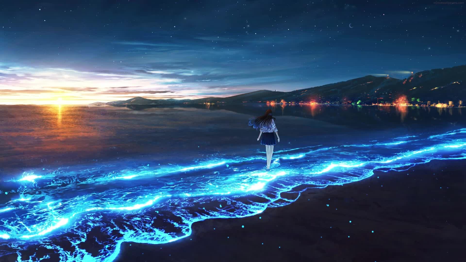 PC Animated Glow Waves Live Wallpaper