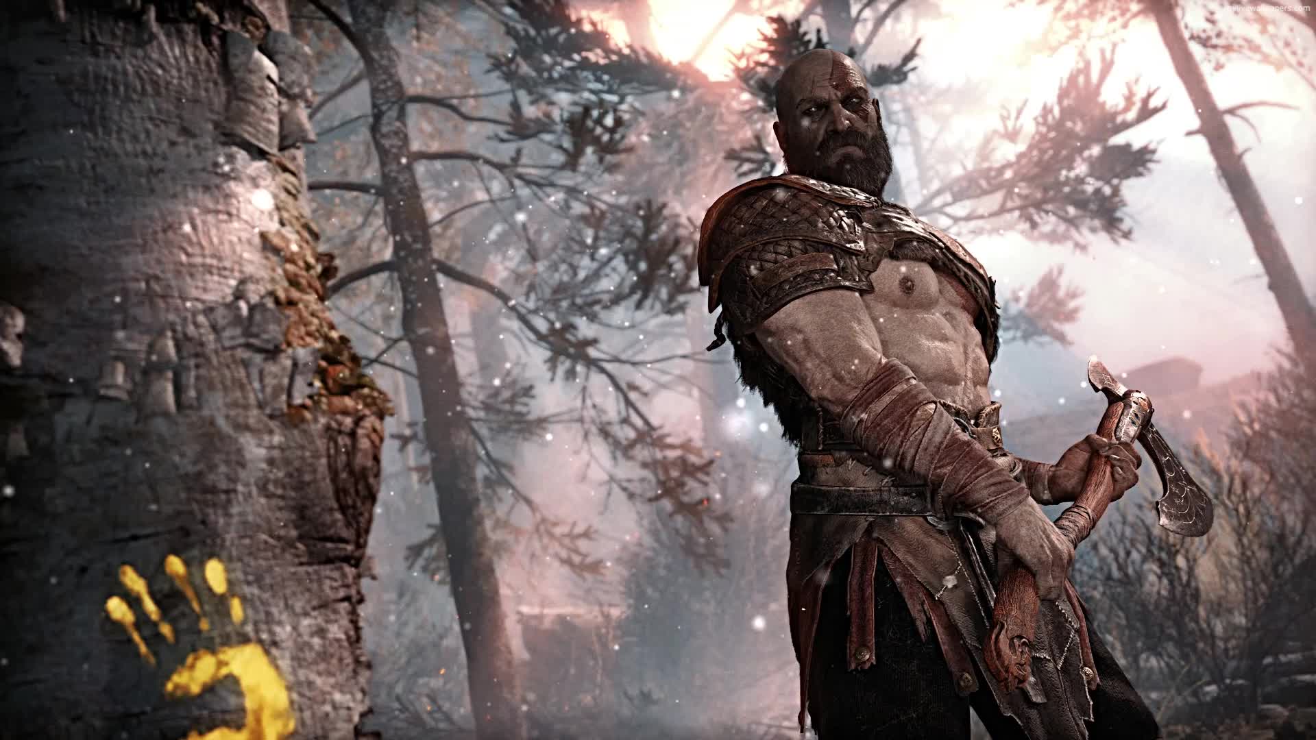 PC Animated Kratos Snow Live Wallpaper