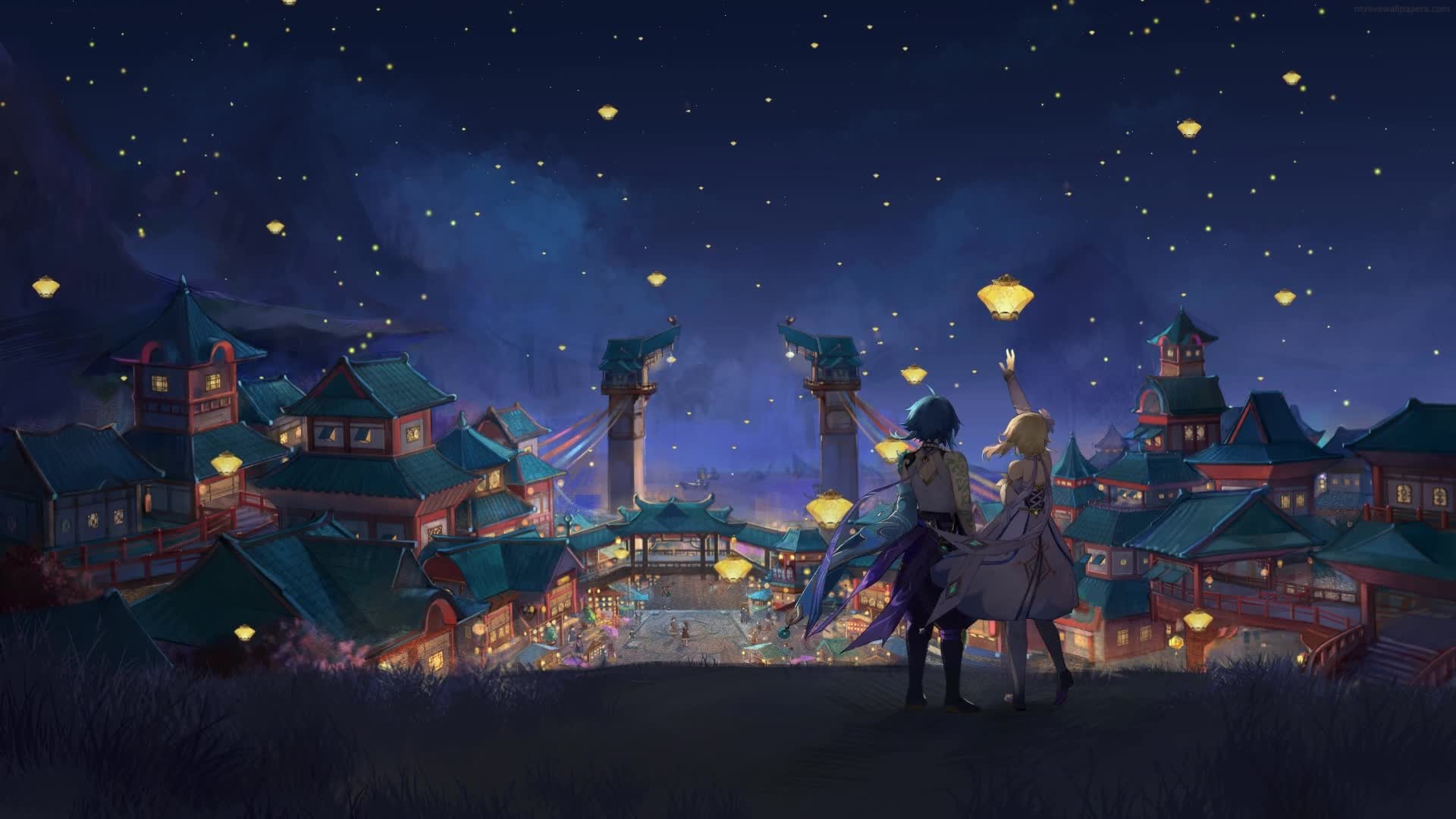 PC Animated Lanterns Genshin Impact Anime Live Wallpaper