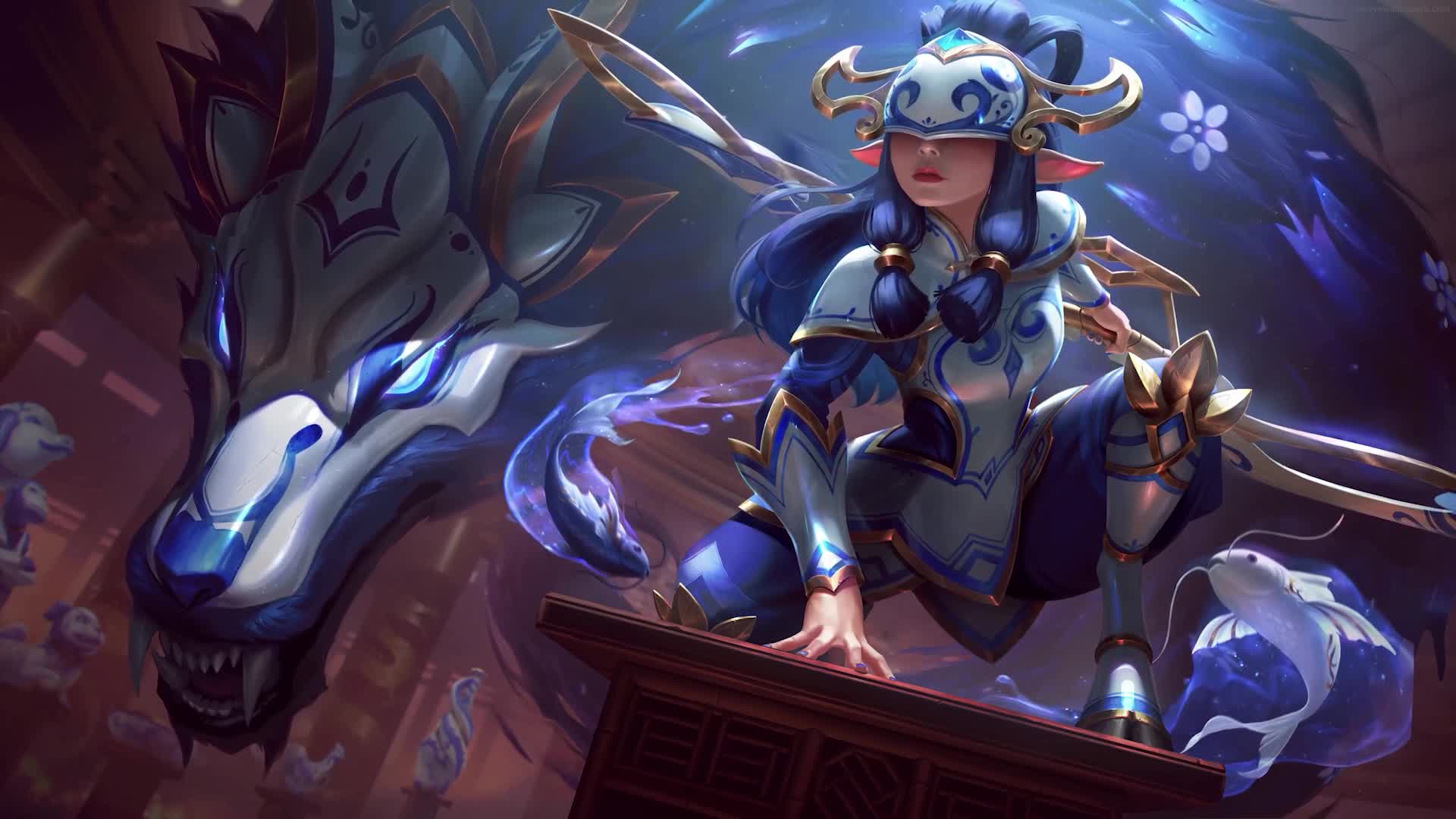 PC Animated Porcelain Kindred LoL Live Wallpaper