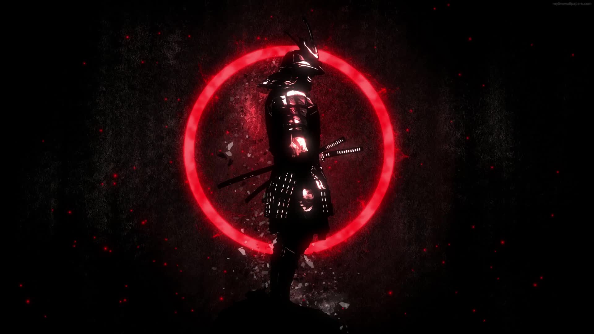 PC Animated Red Ring Samurai Live Wallpaper