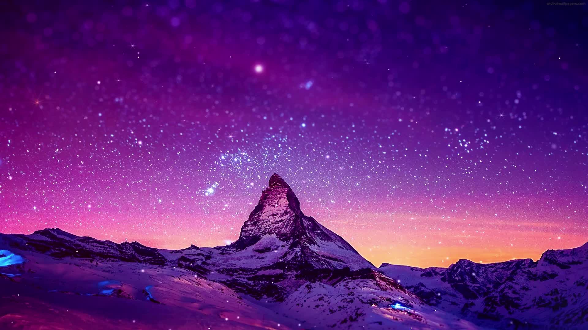 PC Animated Winter Mountain Live Wallpaper