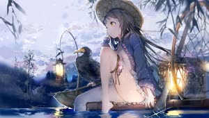 Girl In Rain Animated Wallpaper