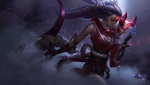 Lol Blood Moon Diana Animated Wallpaper