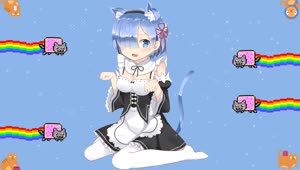 Neko Rem Animated Wallpaper live wallpaper