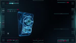 Blue And Red Hud With Music Live Wallpaper