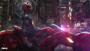 Cyberpunk Everyone Girl on Bike live Wallpaper