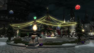 FFXIV Starlight 2017 Limsa Night Christmas Holiday Live Wallpaper