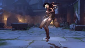 Mercy Witch Halloween Overwatch Game Live Wallpaper