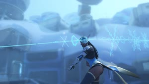 Overwatch Symmetra Snowflakes Live Wallpaper