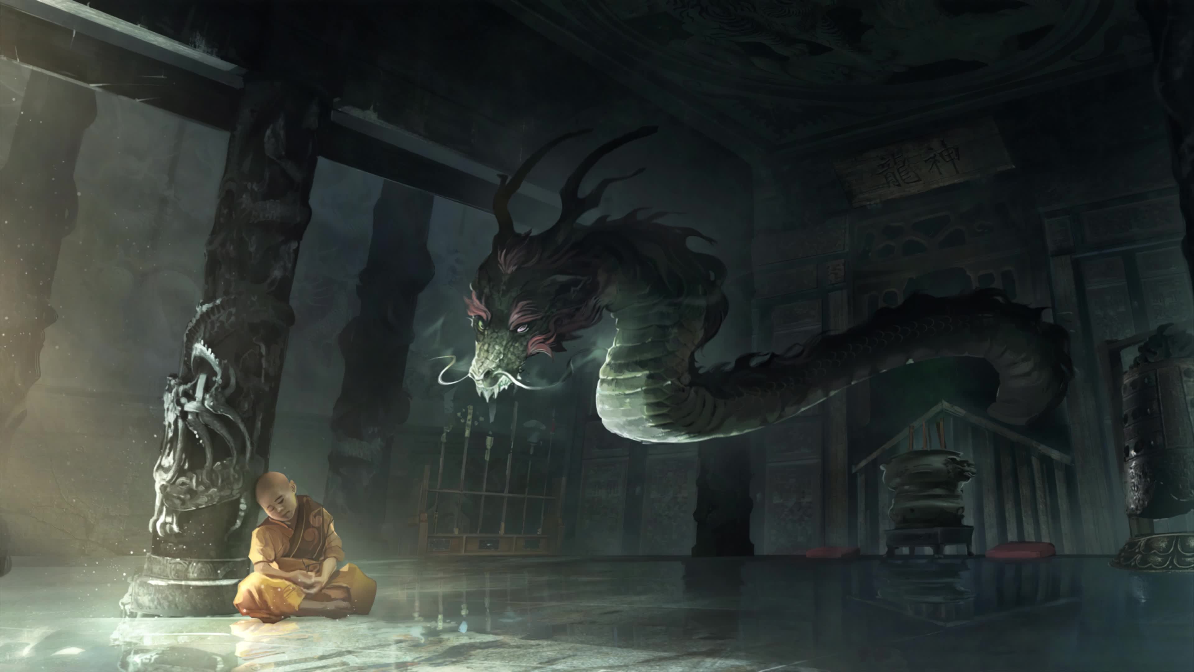 Temple Of Dragon 4K Live Wallpaper