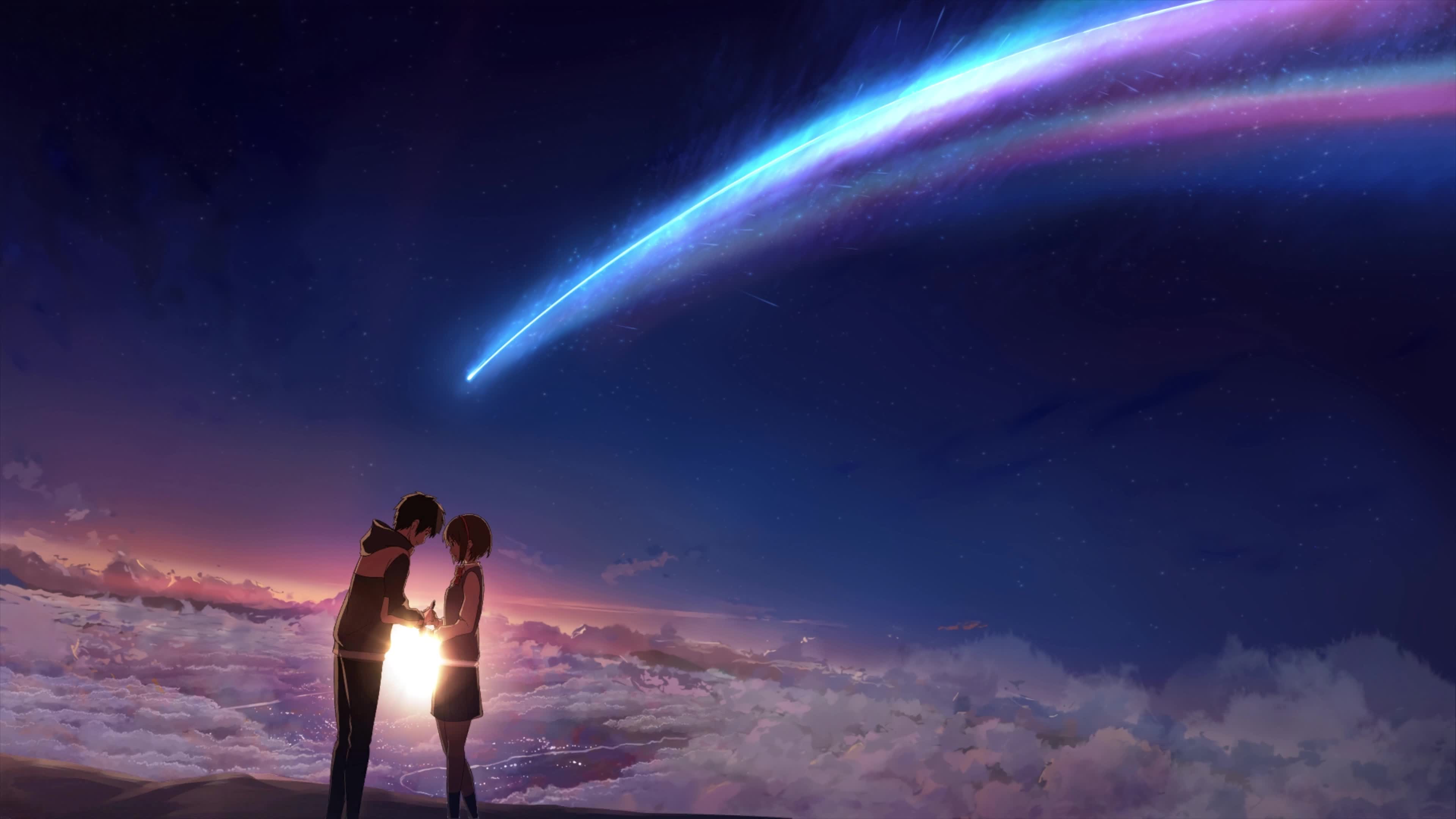 Mitsuha And Taki Comet Your Name 4K Live Wallpaper