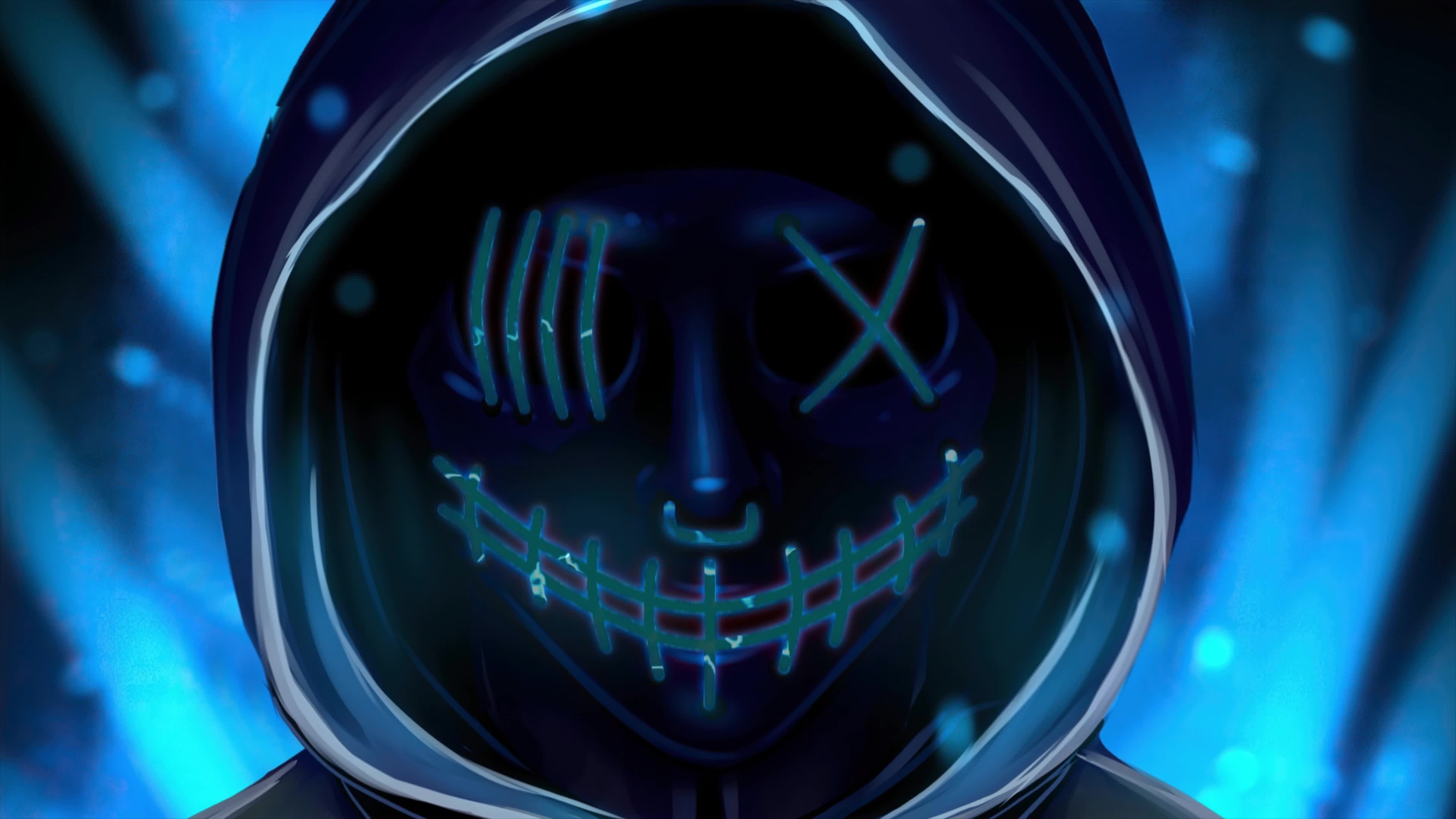 Cyberpunk Hoodie Mask 4K Live Wallpaper