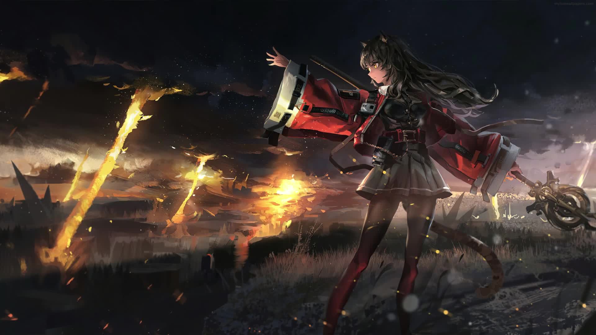 PC Catgirl Summoner HD Live Wallpaper