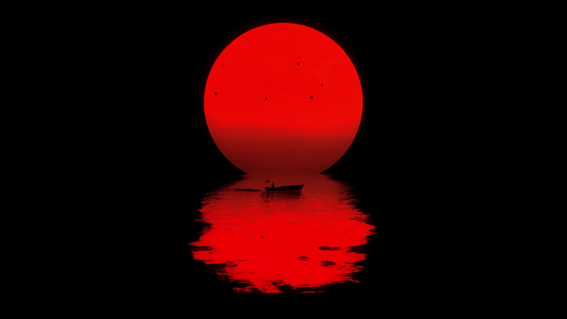 PC Sunset Boat HD Live Wallpaper