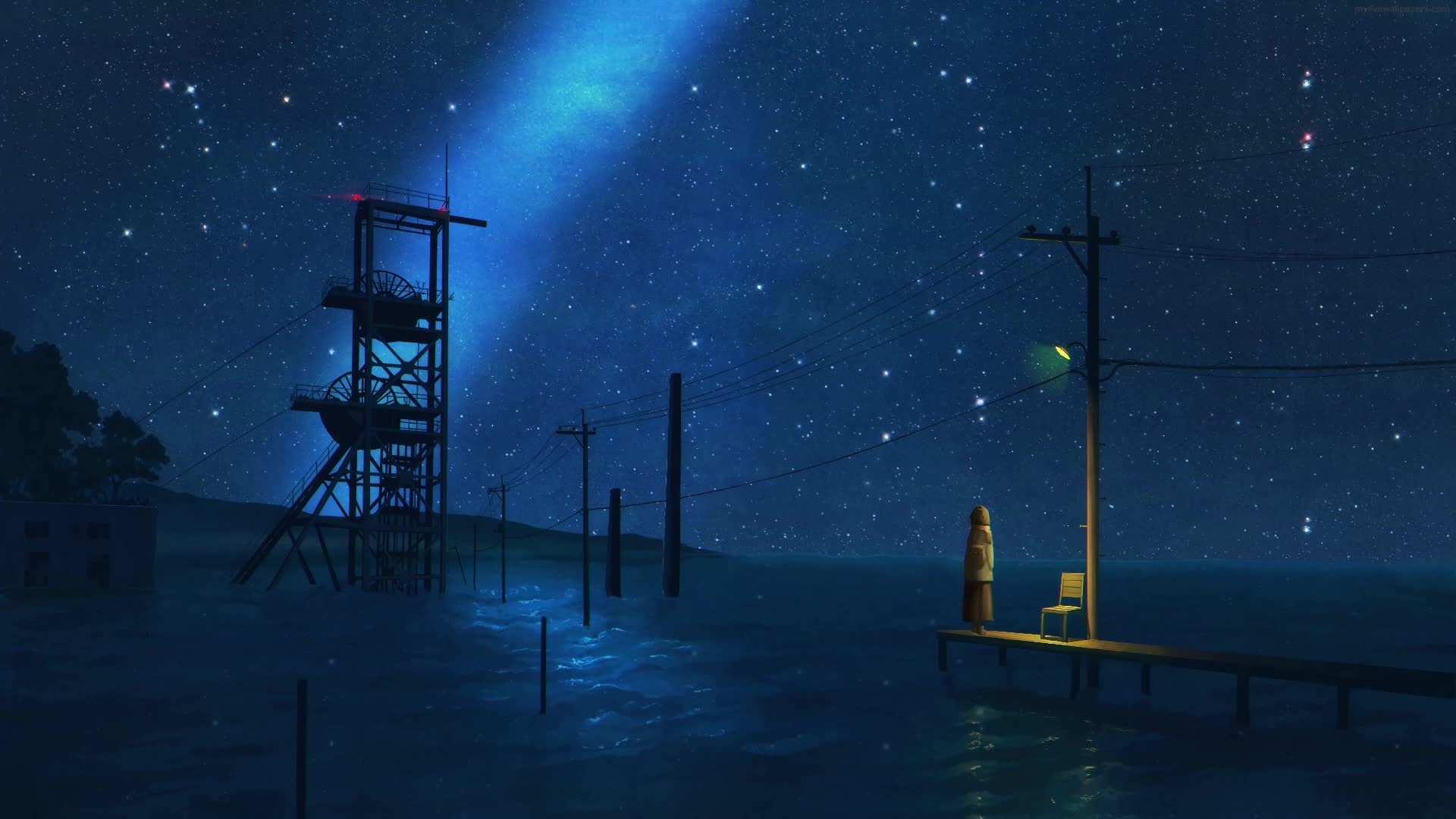 PC Night Jetty HD Live Wallpaper