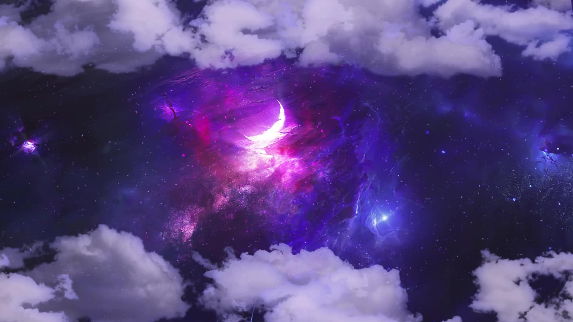 PC Crescent Moon Reflection HD Live Wallpaper