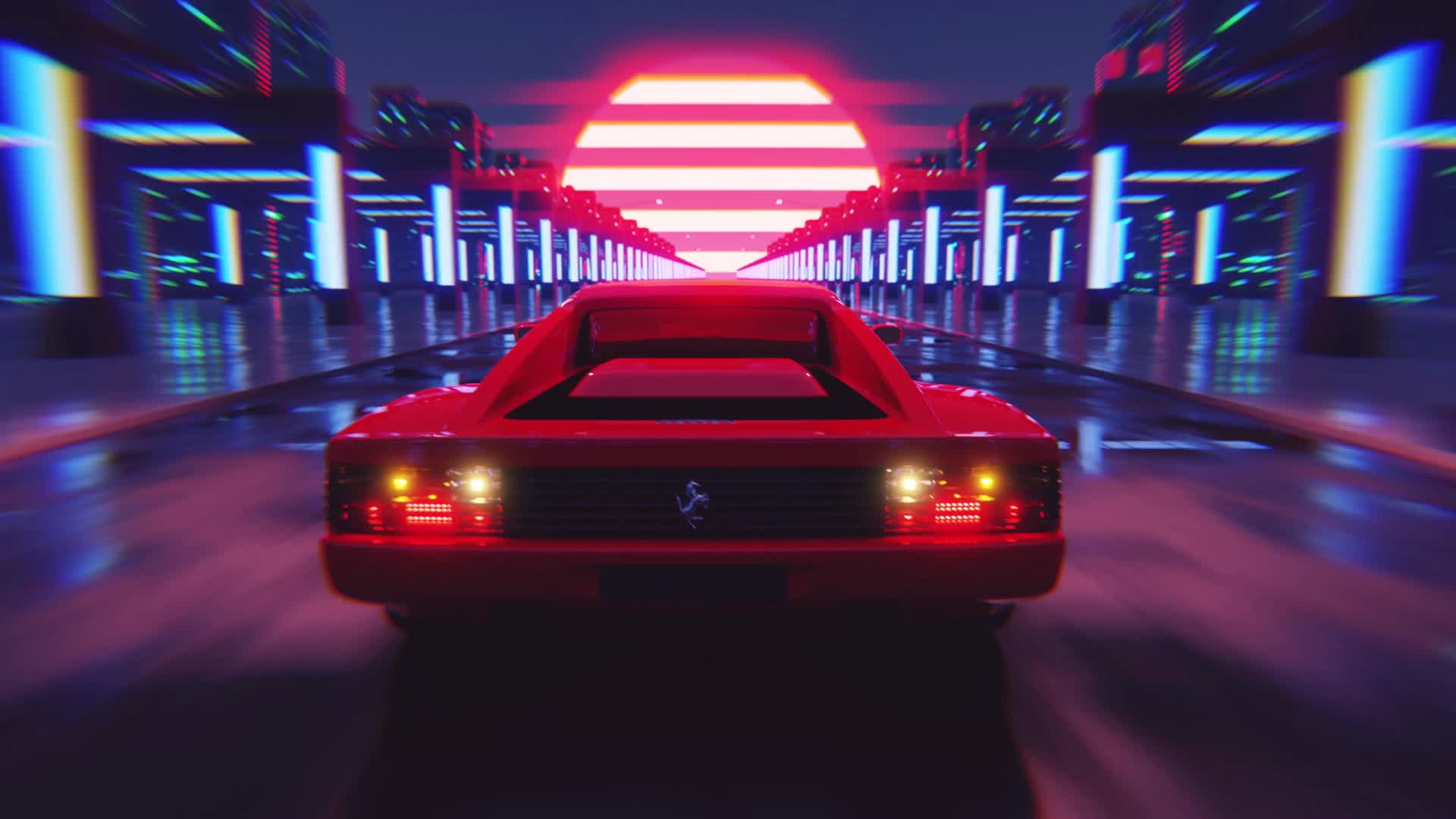 PC Ferrari Testarossa HD Live Wallpaper