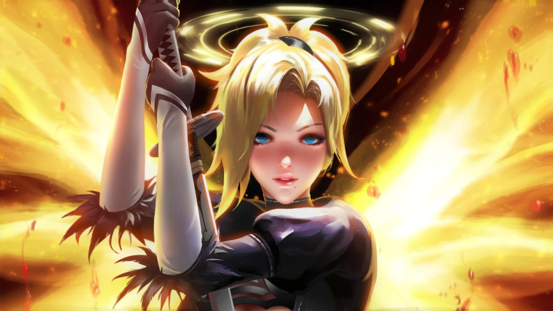 Desktop Mercy Overwatch HD Live Wallpaper