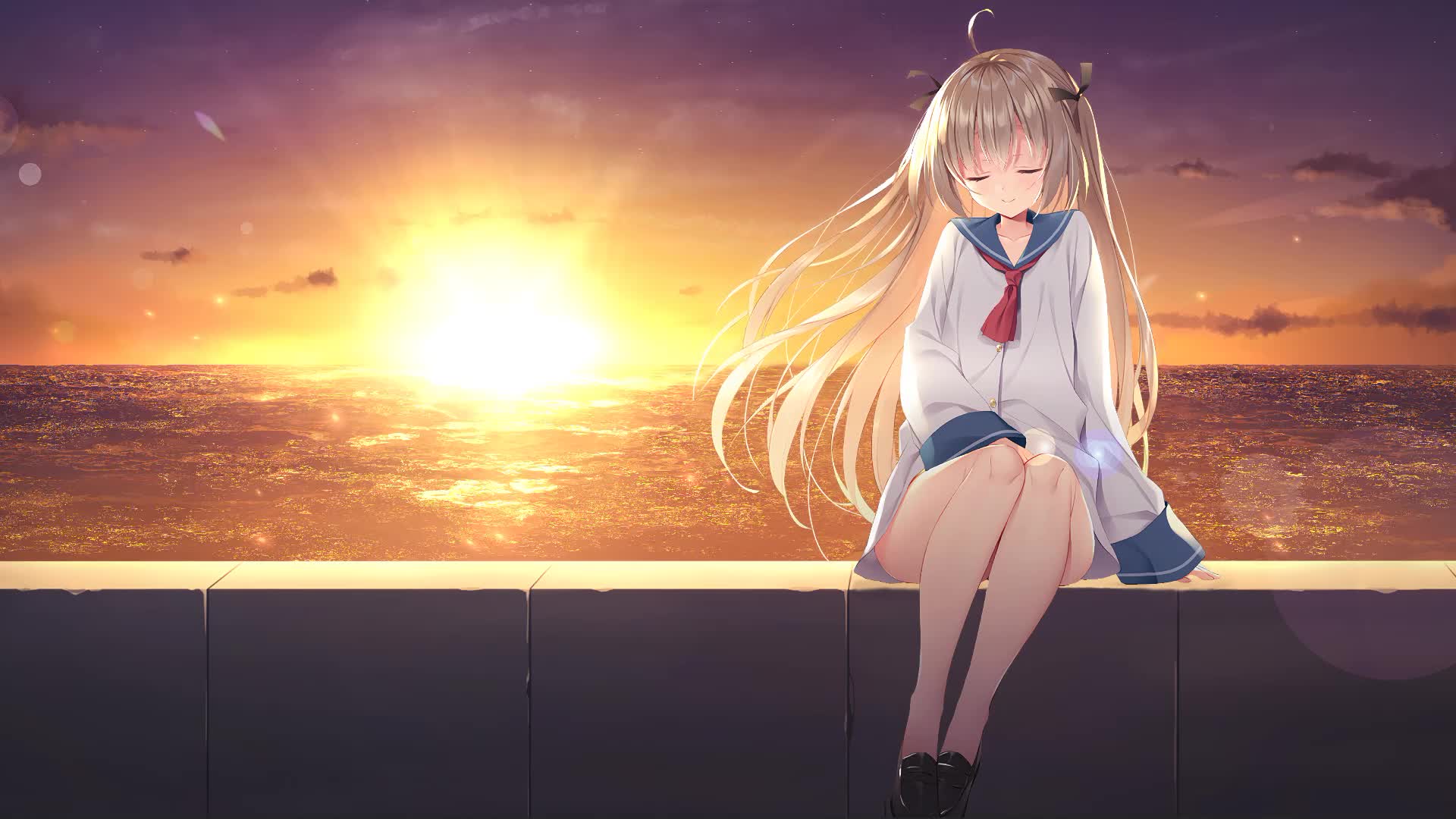 ATRI My Dear Moments Anime Ocean View Live Wallpaper