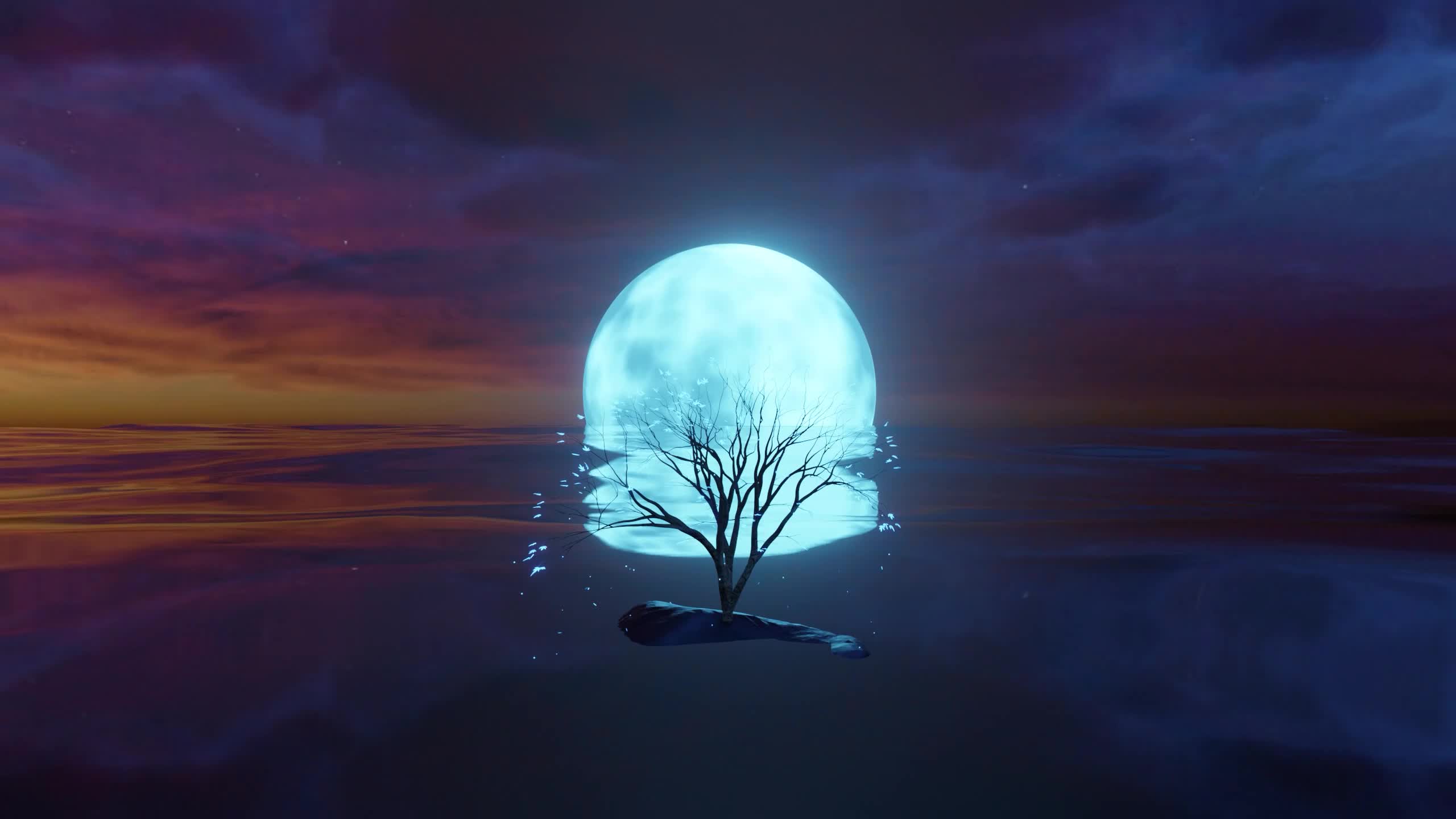 3D Full Moon QHD Live Wallpaper