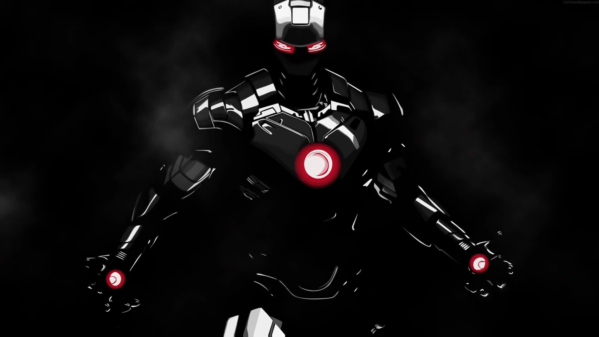 Marvel Iron Man Black Suit Live Desktop