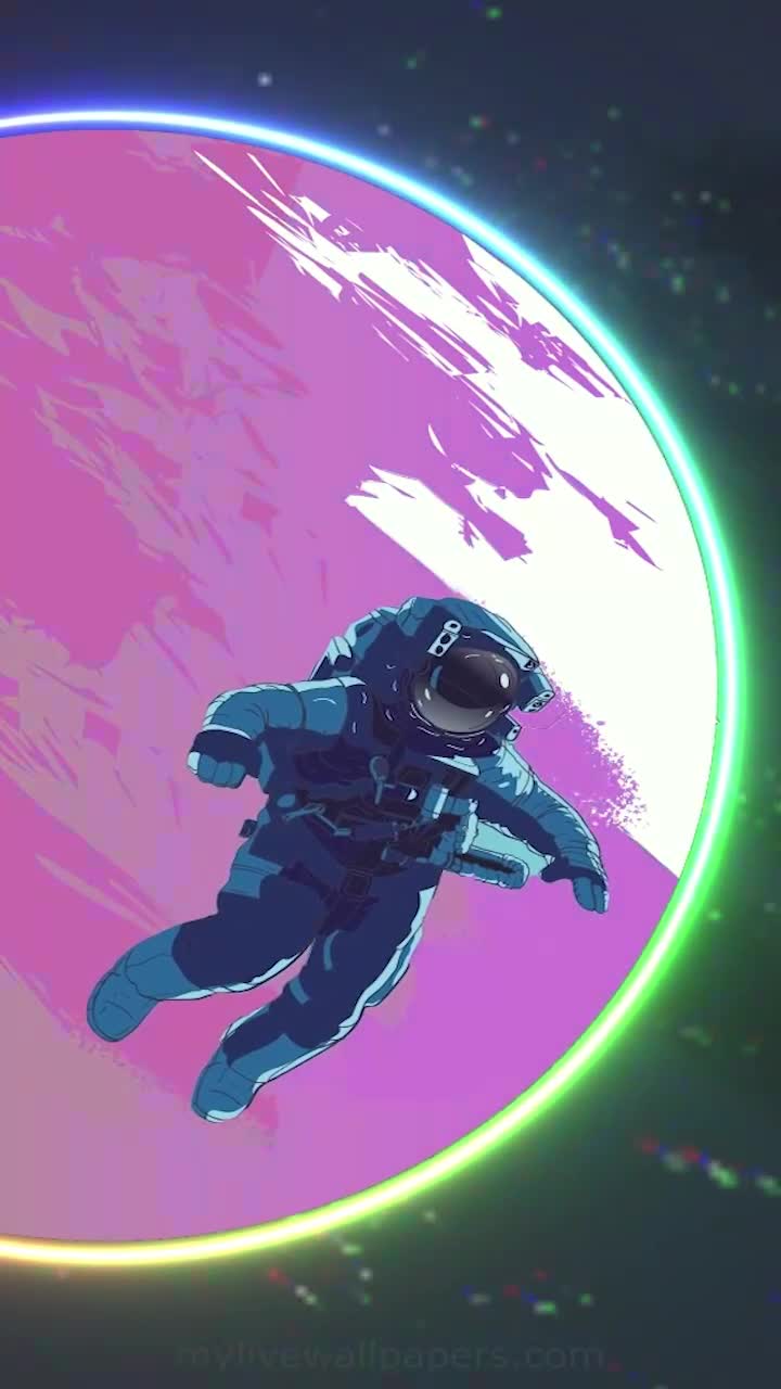 Android and iPhone Live Spaceman Satellite Phone Wallpaper