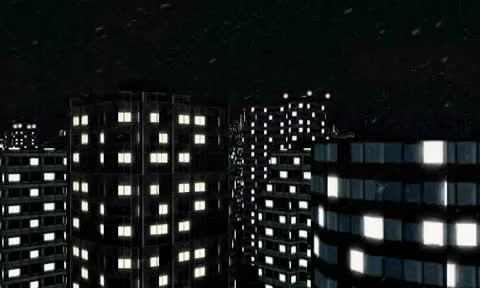 City with Snow video loop