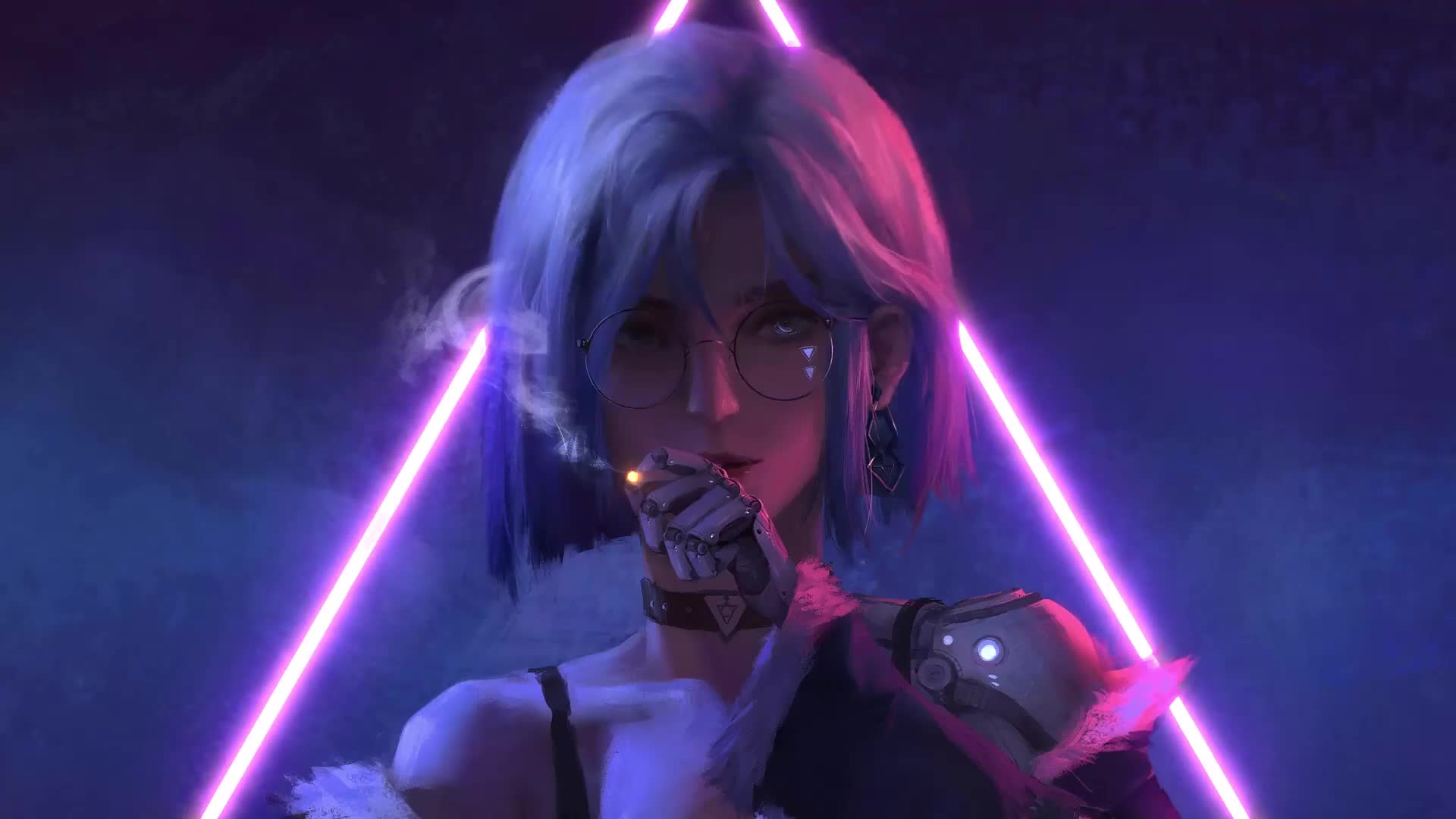 Anime Girl Cyberpunk  Live Wallpaper