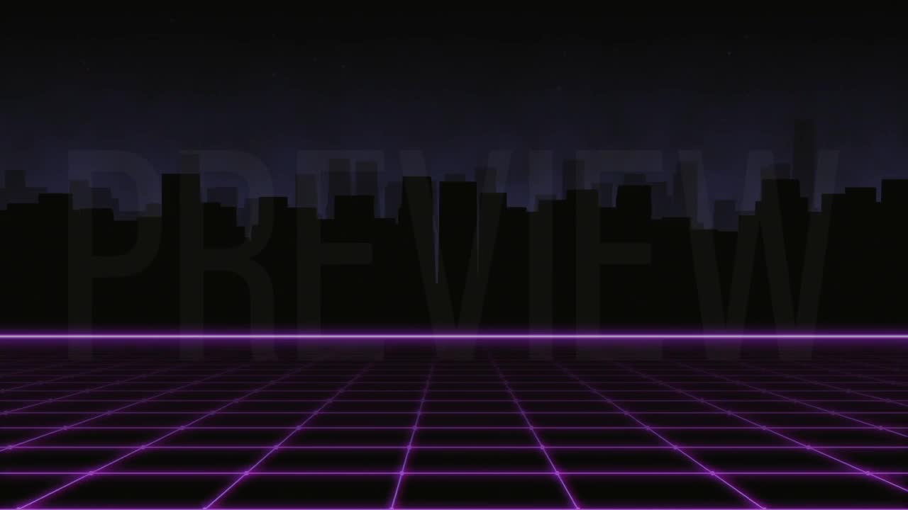 80s Retro City Background