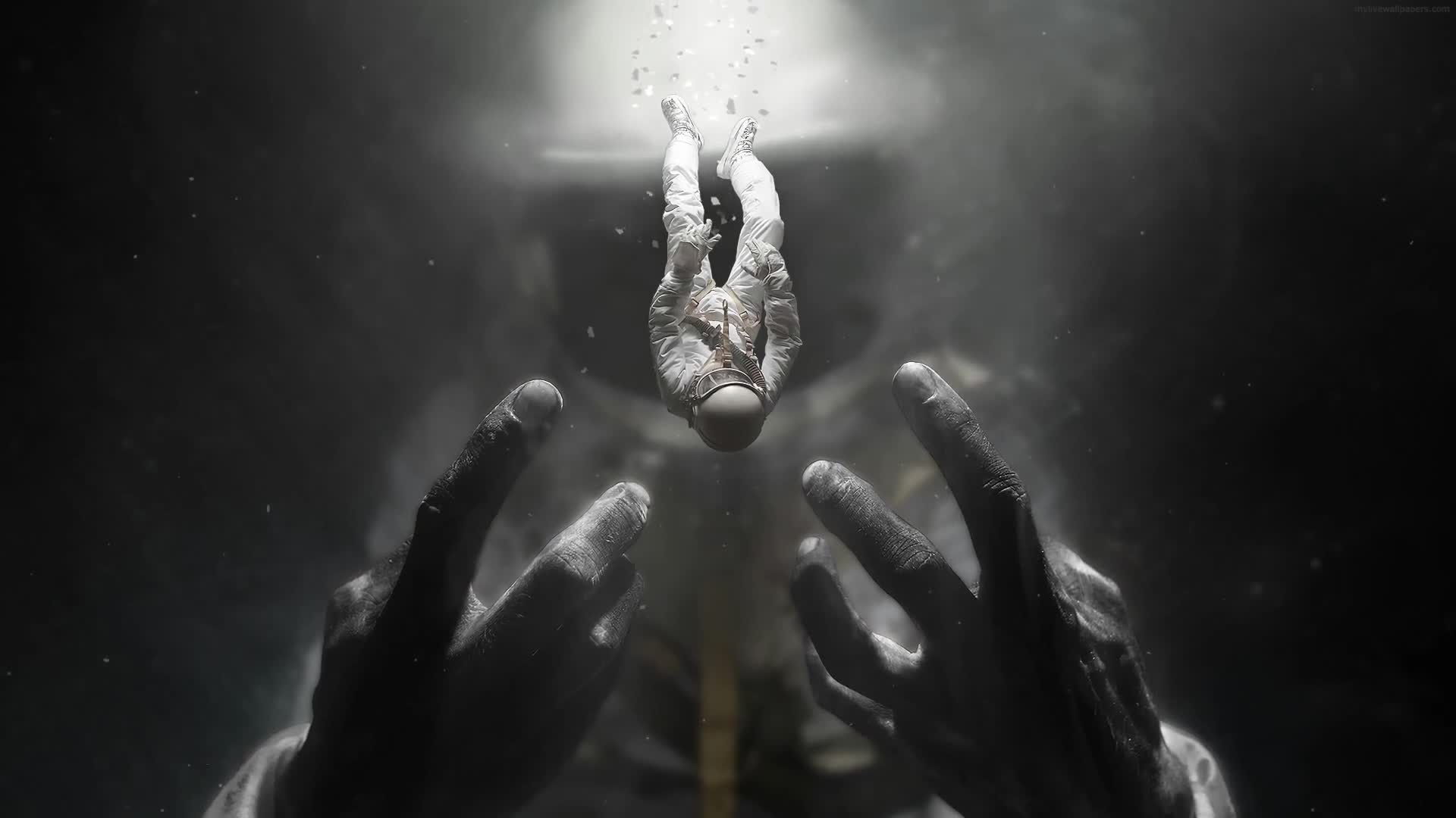 Cool Giant Spaceman Little Spaceman4k live wallpaper