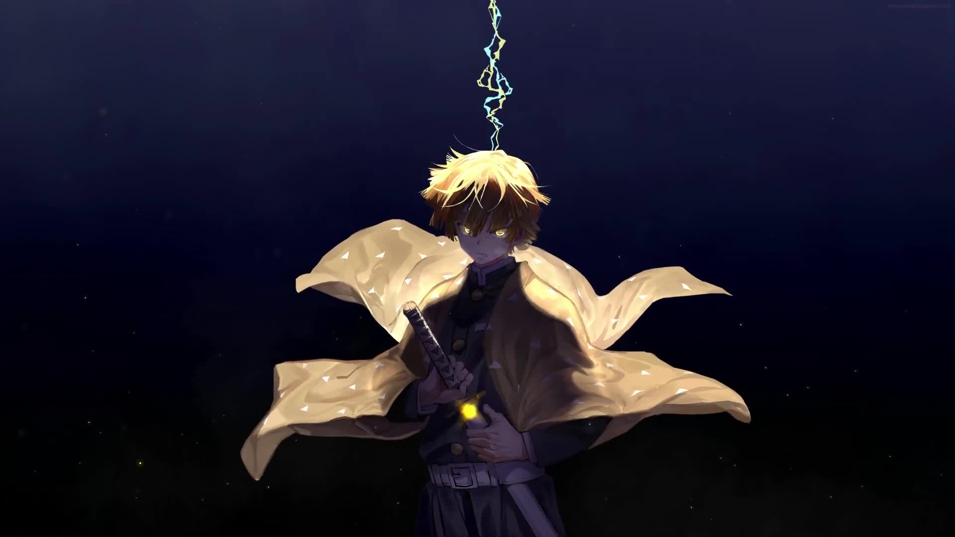 Cool Cool Zenitsu 4k Live Wallpaper Demon Slayer Anime livewallpaper