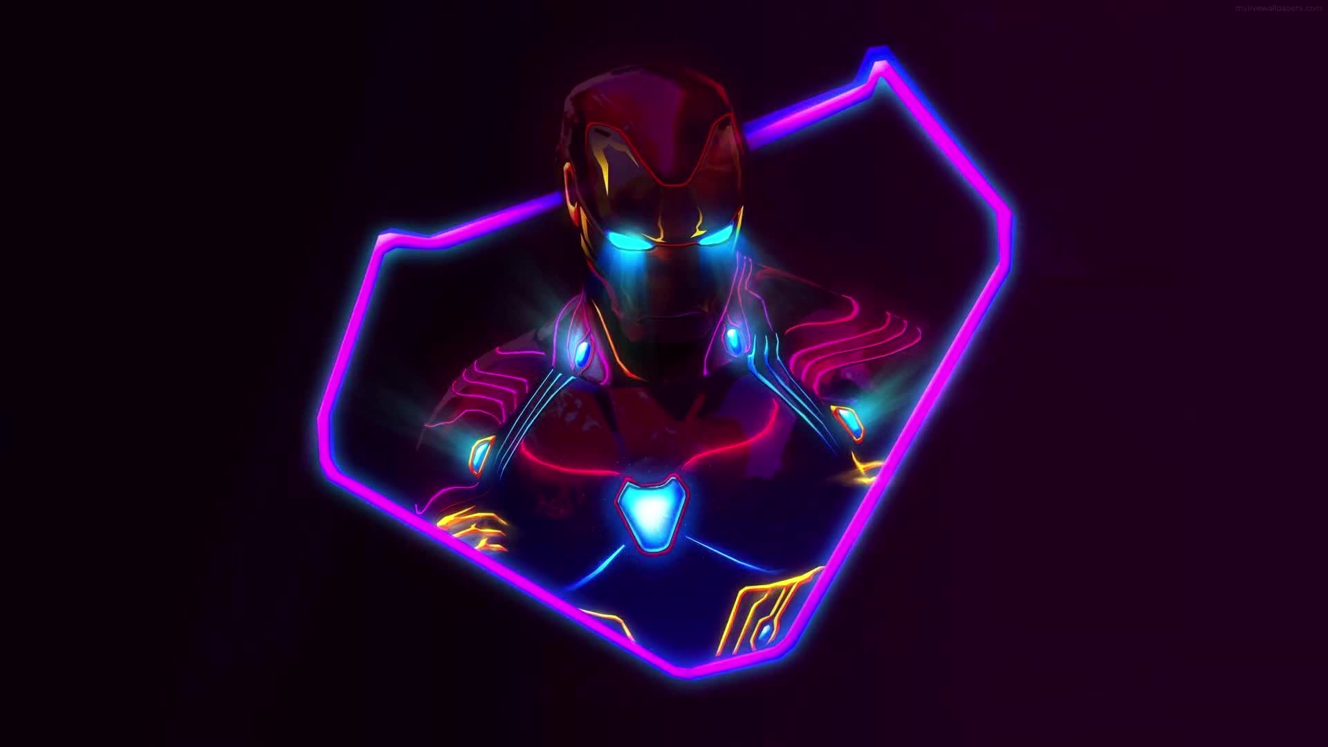 PC Neon Iron Man Live Wallpaper (1080p)