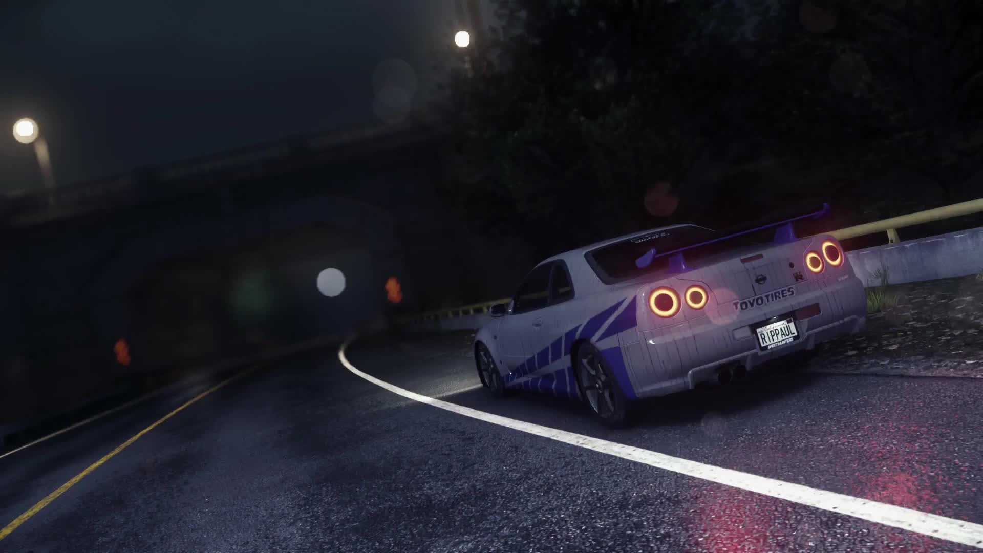 Live Wallpaper Nissan Skyline R34 GTR