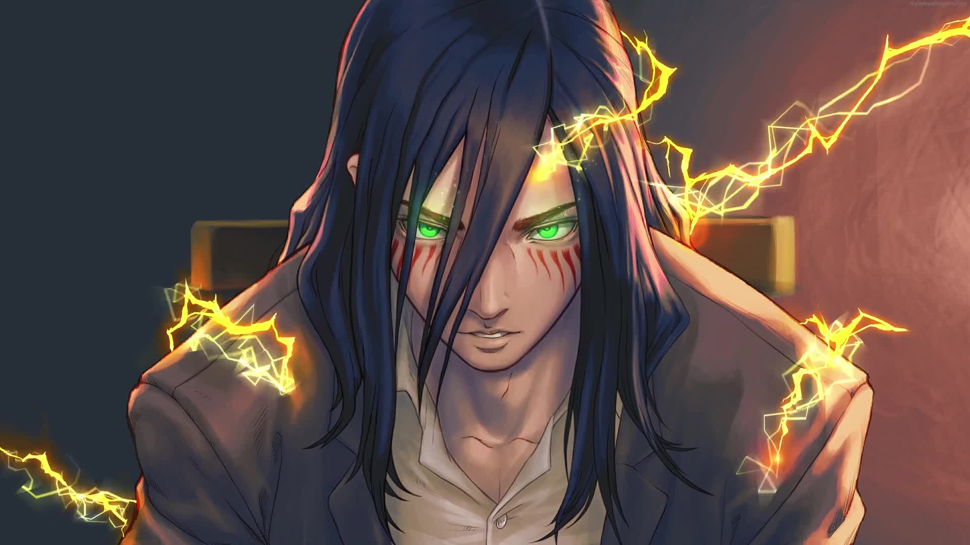 Cool Eren Yeager Attack on Titan 4K Live Wallpaper