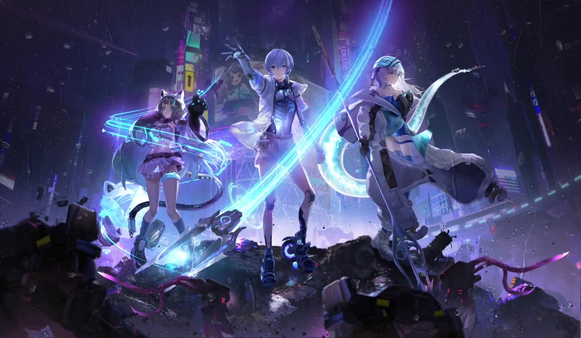 Anime Girls  Unknown Future  Live Wallpaper