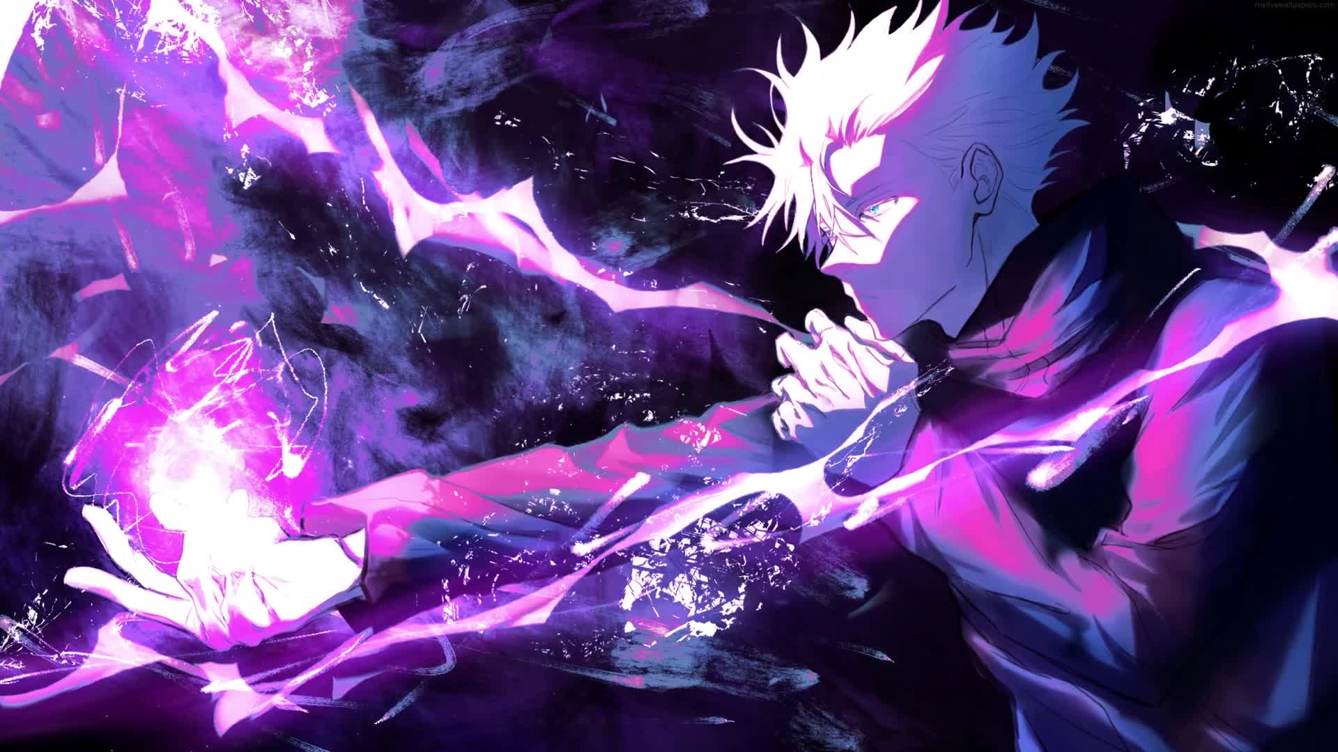 Cool Gojo Satoru Hollow Purple 4K Live Wallpaper Jujutsu Kaisen Anime Live Wallpaper