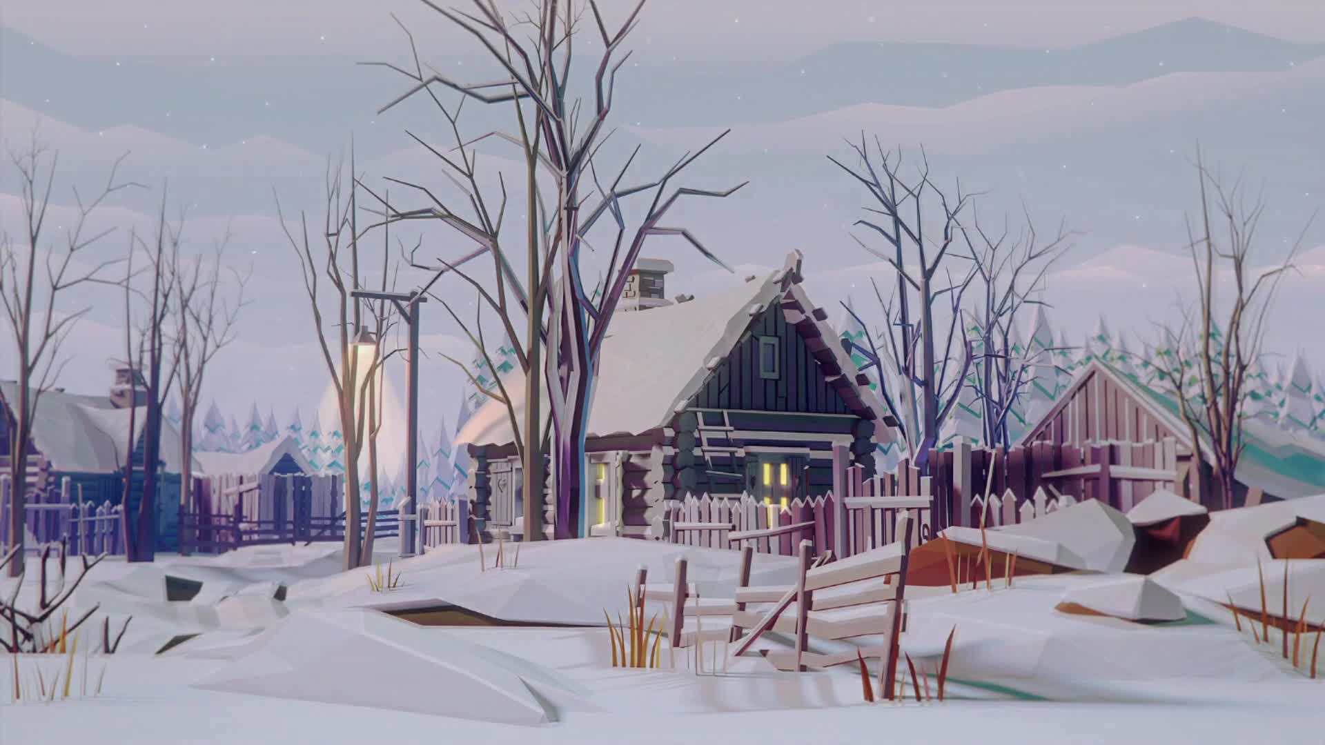 PC Winter day night by Vitaliy Prusakov [Wallpaper Engine]