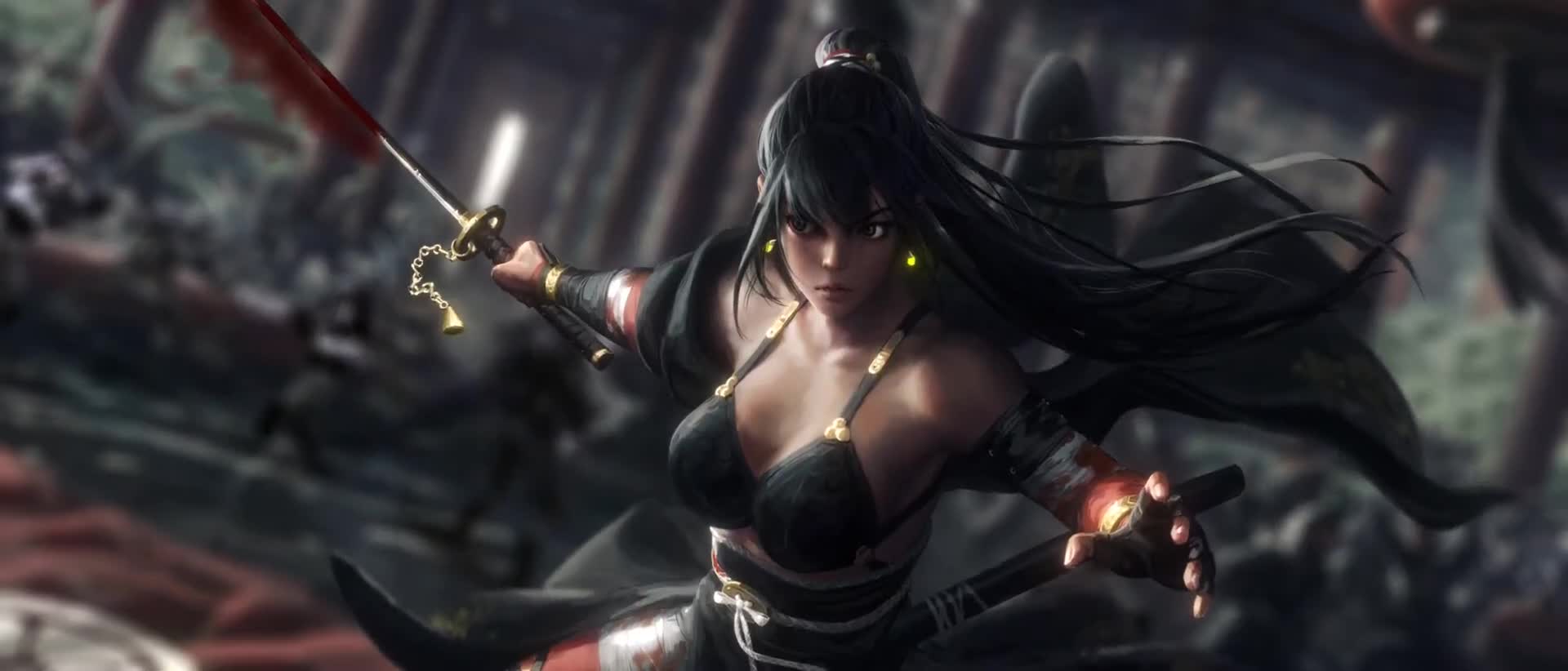 Female Samurai  Live Wallpaper