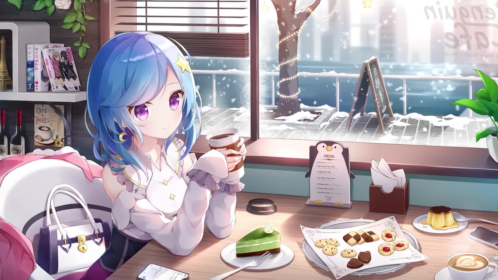 Cafe Girl Coffee Live Wallpaper