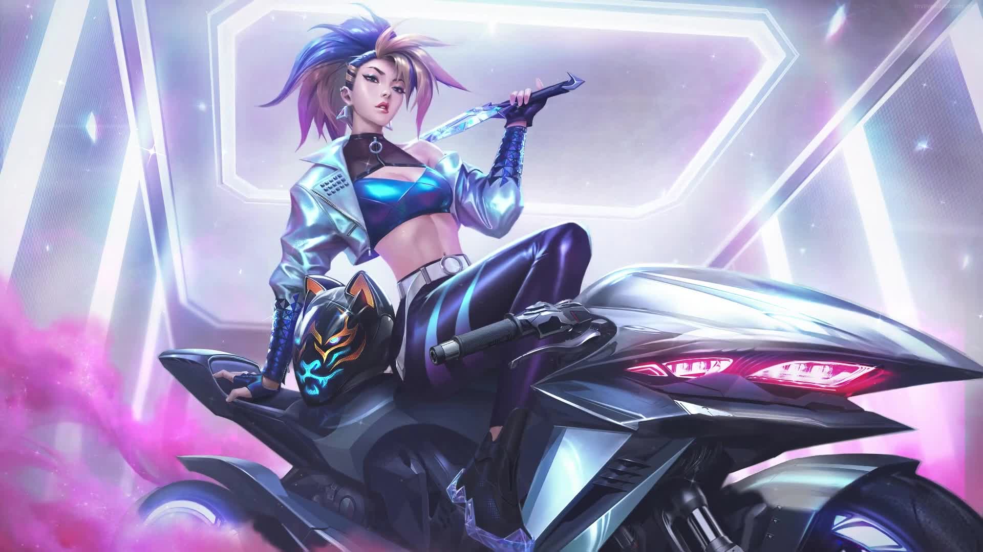 Cool Akali KDA All Out League Of Legends 4k Live Wallpaper