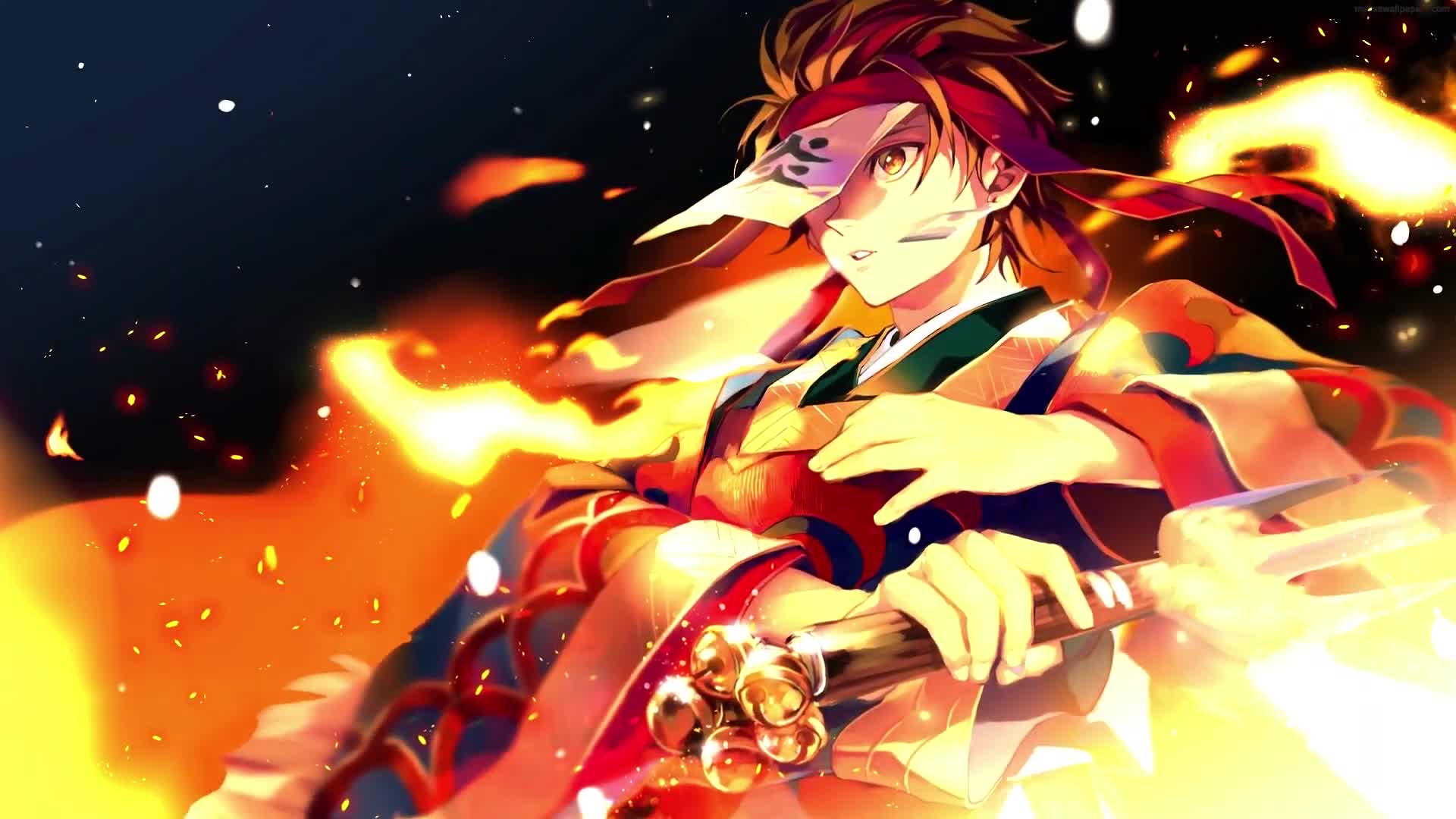 Cool Tanjiro Hinokami Kagura 4k Livewallpaper Demon Slayer Anime Live Wallpaper