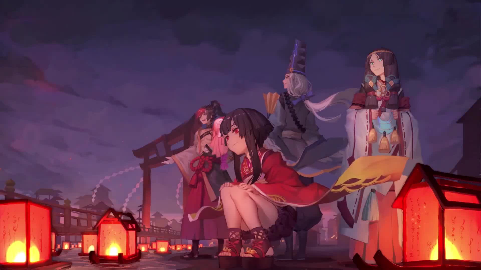 Flying Lantern Festival Onmyoji Live Wallpaper Xanh Share ♥