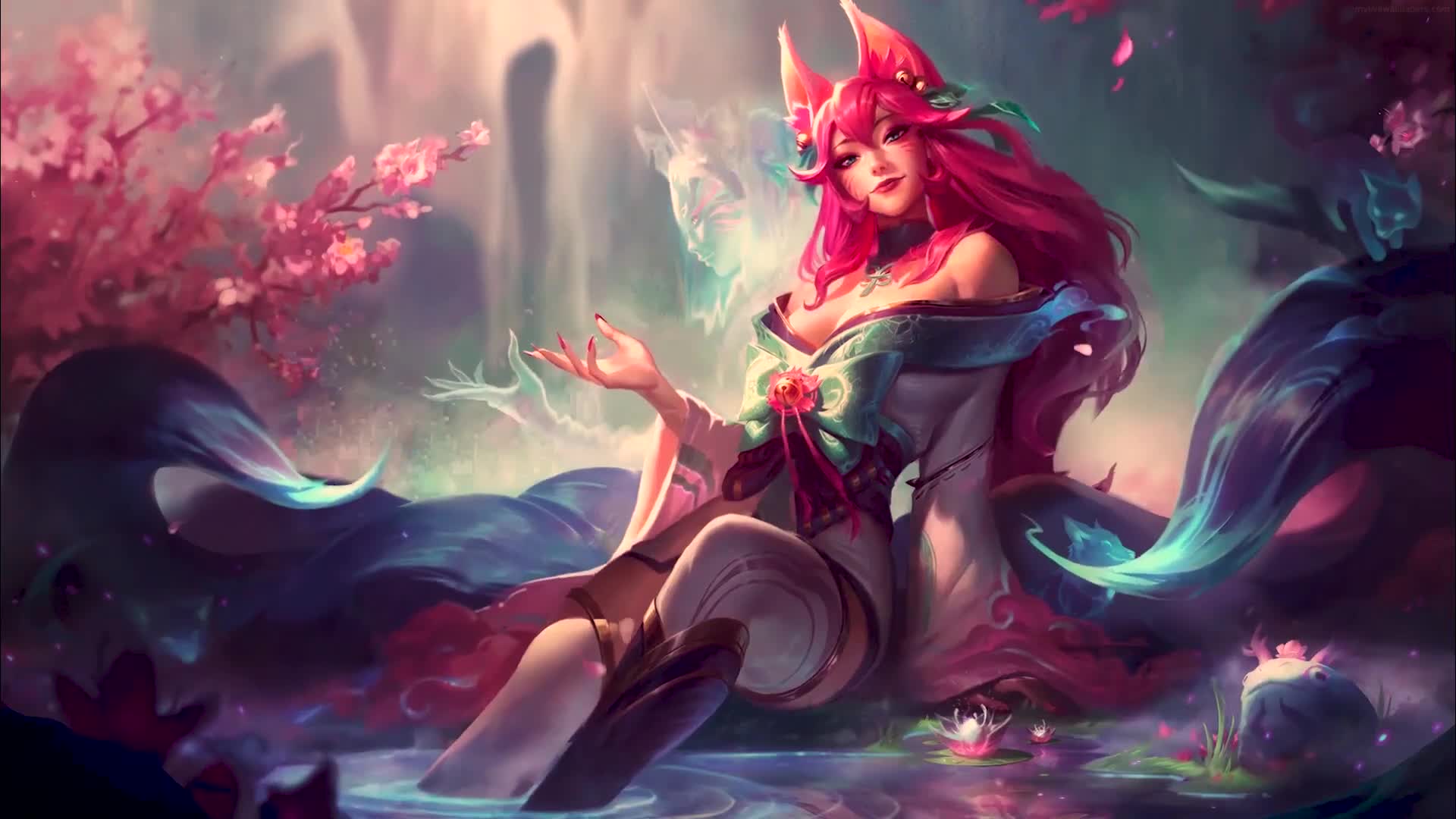 Video Stock Live Wallpaper ll Ahri Spirit Blossom LoL