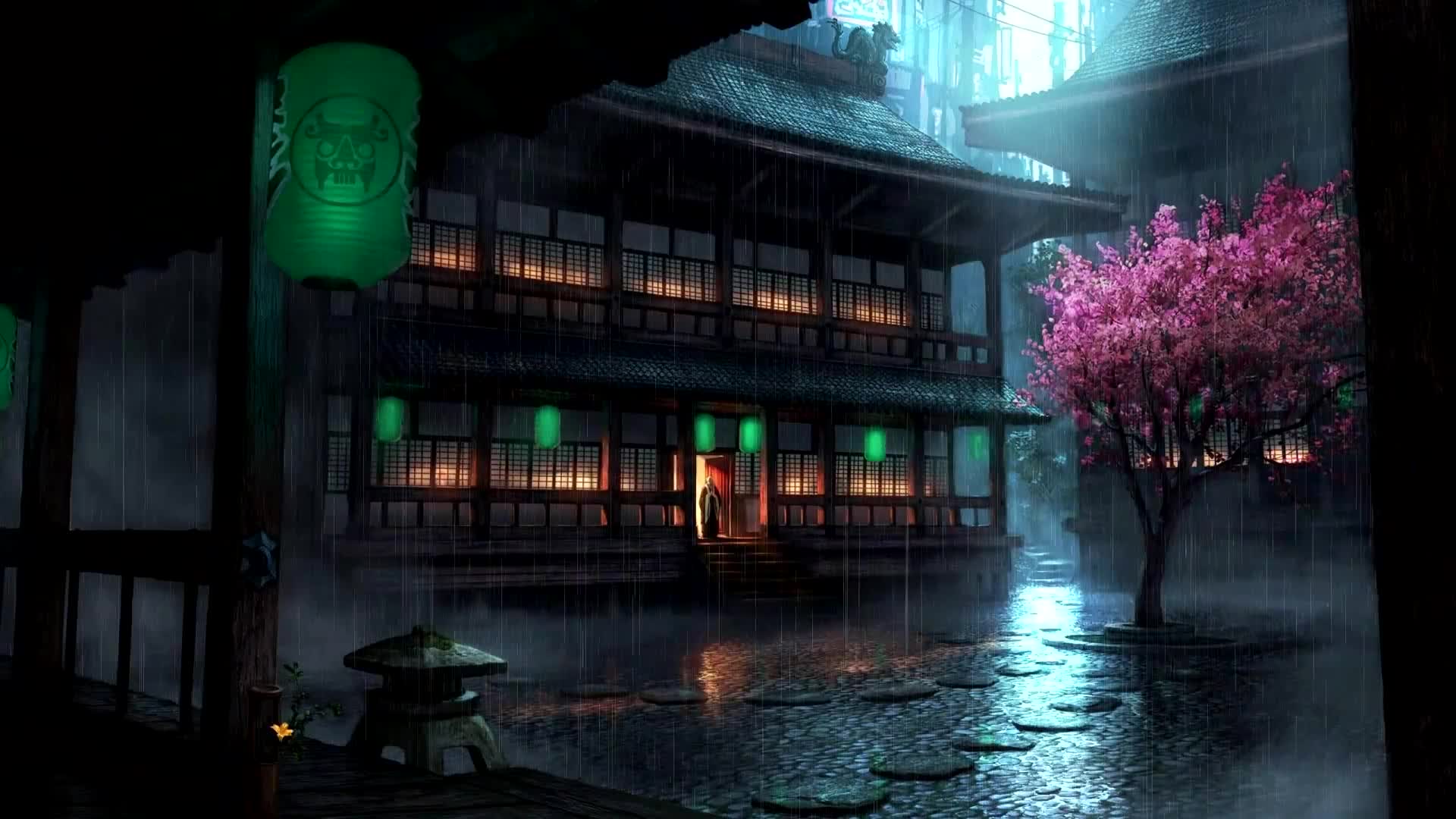 Wallpaper Engine Anime Backyard Rain Update CG