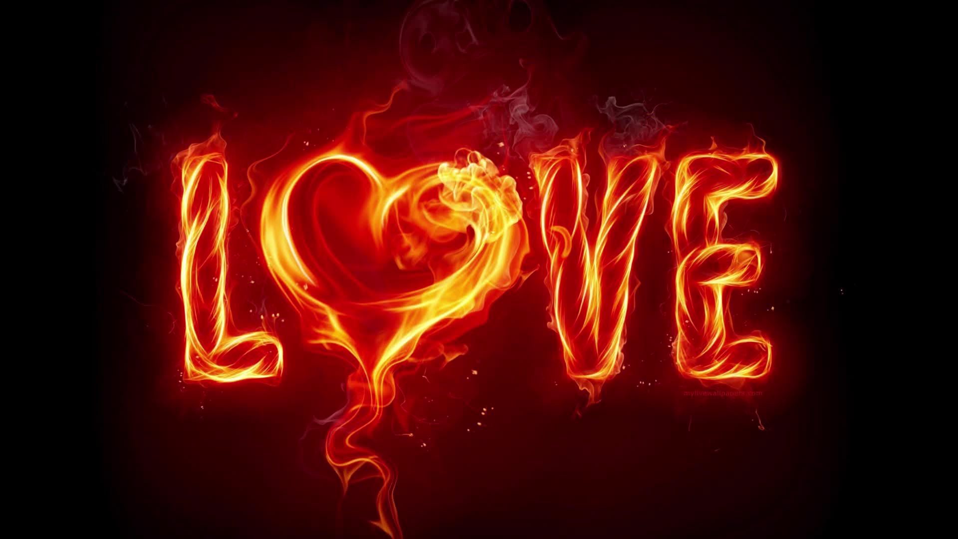 PC Love Flames Live Wallpaper
