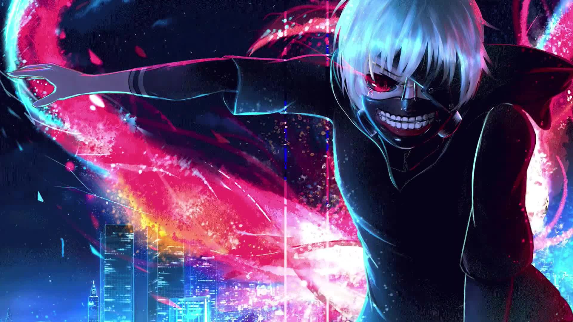 Fondo de Pantalla Animado Kaneki Colores deTokyo Ghoul✨ en Movimiento
