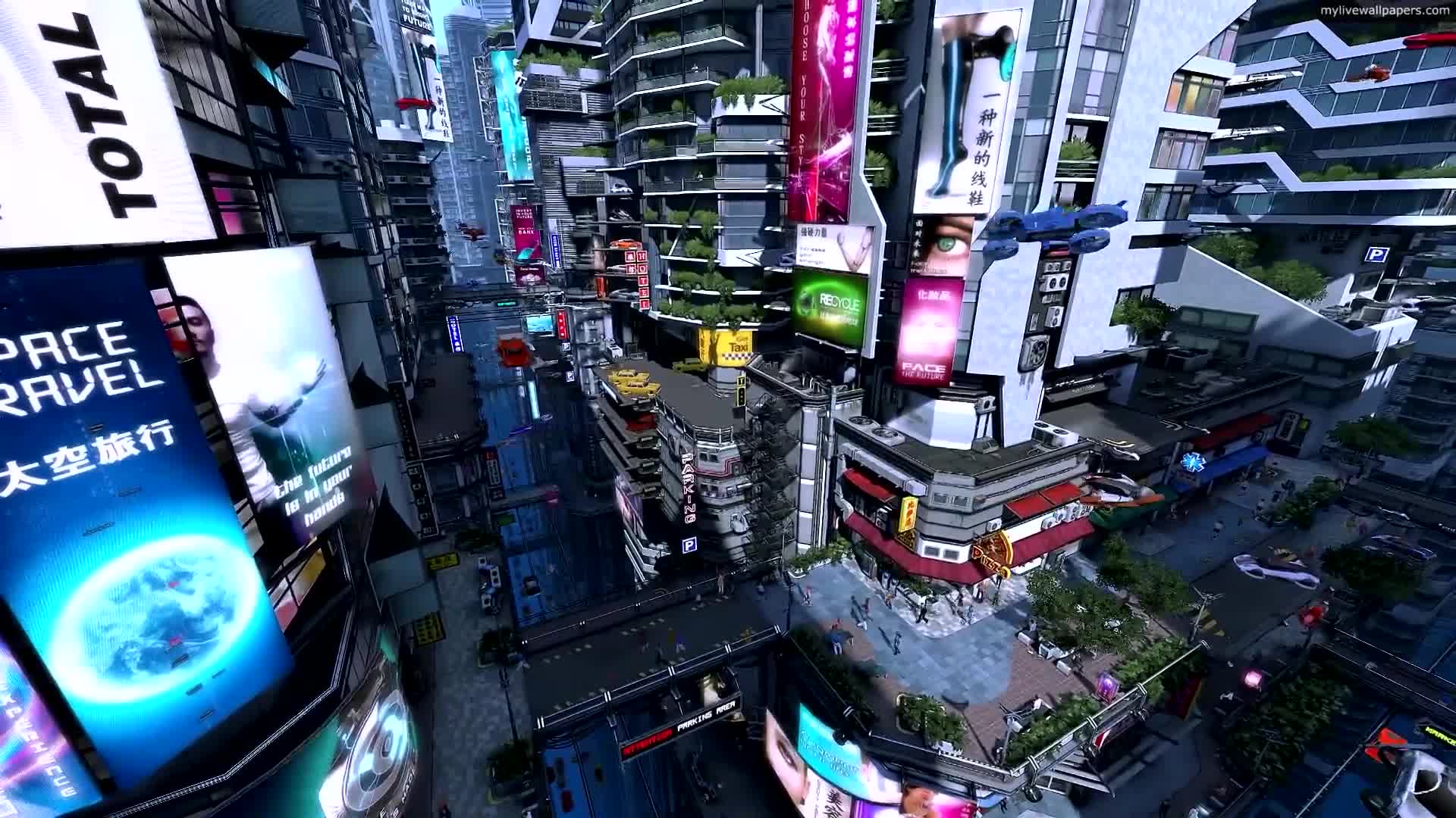 PC Futuristic City Live Wallpaper