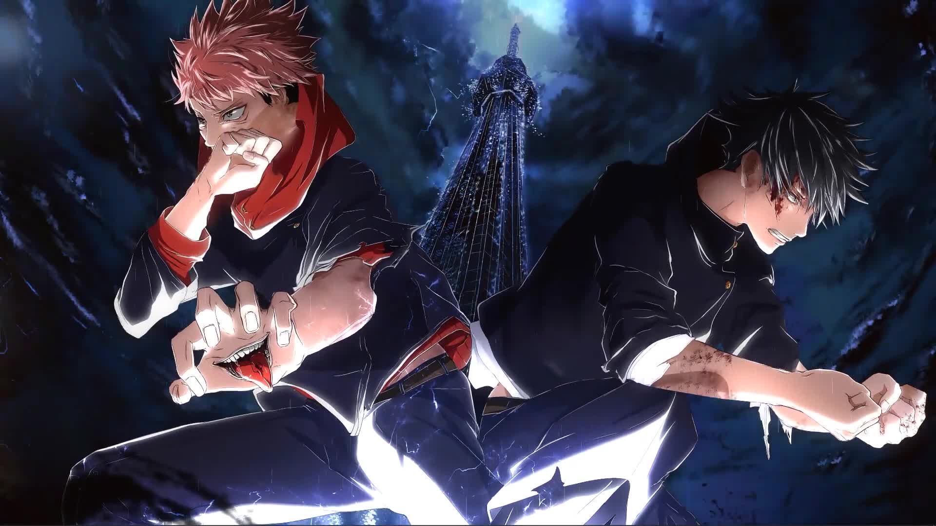 Fondo de Pantalla Animado de Yujii y Megumi de Jujutsu Kaisen ⭐️ en Movimiento
